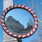 Convex mirror used in transport