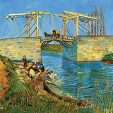 Van Gogh: The Langlois Bridge at Arles with Women Washing (1888, Post-Impressionism)