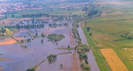 An area flooded by the river Tisza (Hungary)