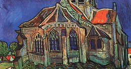 Van Gogh: The Church at Auvers (1890, Post-Impressionism)