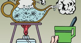 Boiling: the rapid vaporisation of a liquid