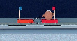 When two objects interact with each other the velocity is inversely proportional to the mass