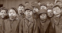 Child workers in a mine