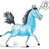 Kiscsikó a nagy hírű kovács által készített patkóról ábrándozik