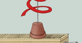 Paper snake placed on heater