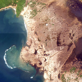 Satellite images of the tsunami of Christmas of 2004