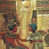 Egyptisk relieff illustrerer Sola