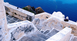 Stairs on the island of Santorini