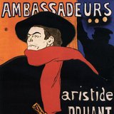 Toulouse-Lautrec - Ambassadeurs Aristide Bruant in his cabaret (1892, Post-Impressionism, poster)