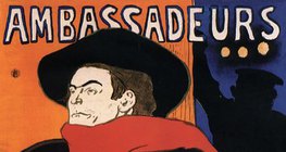 Toulouse-Lautrec - Ambassadeurs Aristide Bruant in his cabaret (1892, Post-Impressionism, poster)