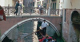 Gondola transportation in Venice