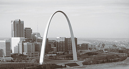 View of St. Louis with the Gateway Arch