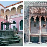 Главни забележителности на вишеградския замък са мраморният фонтан и фонтанът с лъвовете