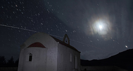 Path of Space Shuttle Atlantis on the sky
