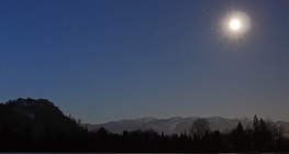 The Karawanks in the moonlight