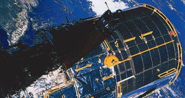 The Hubble Space Telescope with the Earth in the background