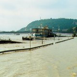 The Danube peaks in Budapest, Hungary