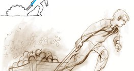 In force diagrams the force is represented by an arrow