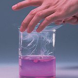 Potassium reaction with water containing phenolphthalein