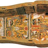 Саркофаг на поетесата Гет-мут Амон с изрисувани йероглифи (9-8 м. пр. Хр., Египет)