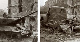Traces of the street fightings in 1956 in Budapest