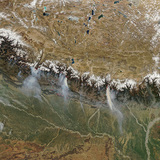 Satellite image of wildfires