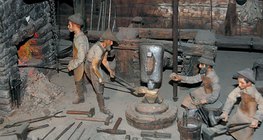 Scale model of a smithy