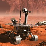 Mars'ın yüzeyinde çalışan robot