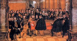 Orchestra conducted by Orlande de Lassus (Netherlandish composer)