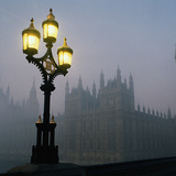 Houses of Parliament in fog, London