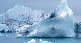 Irregularly shaped iceberg