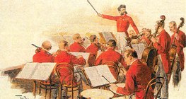Johann Strauss with his orchestra