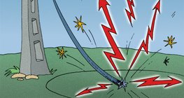 Never approach a torn power line!