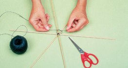 Making a spider web - step 1