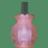 Bronze oil lamp covered with white metal