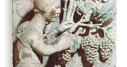 Grape harvest, relief (12th century)