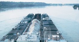 Freighters on the Danube