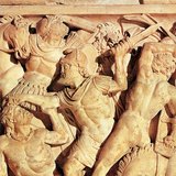 A relief depicting Caesar's military campaign against the Gauls