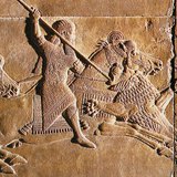 Ашурбанипал на лов (Ниневия, Месопотамия, ок. 650 г. пр. Хр.)