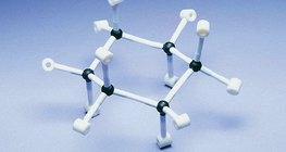 The stick model of a cyclohexane molecule