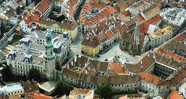 Sopron, town centre with the Fire Tower