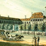 A pesti Valero-selyemmanufaktúra korabeli ábrázolása