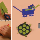 Апликация на животни от правилни геометрични форми