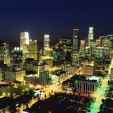 Нощен пейзаж от центъра на Лос Анджелис