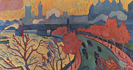 André Derain: Charing Cross bridge (1906, Fauvism)
