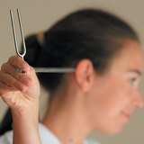 Hearing test with tuning fork