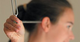 Hearing test with tuning fork