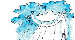 Forrón süt a nap a pusztában álló házra