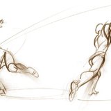 The shot putter accelerates a shot 