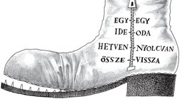 Szakadt, összefirkált bakancs